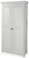 Solid Pine Wood 2 Door Storage Cabinet in Storm Grey