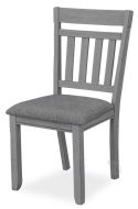 Solid Parawood Wood Newport Side Chair in Smokey Grey Finish