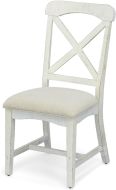 Solid Mahogany Wood Sandy Beach Side Chair in White Sand Finish