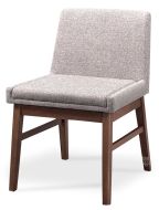 Space Savers Upholstered Side Chair with Walnut Finish Legs