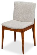 Amish Crafted Solid Maple Wood Oliver Side Chair in Michaels Finish with Grey Performance Fabric