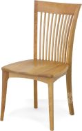 Solid Cherry Wood Sarah Side Chair with Wood Seat Natural Finish