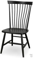 Amish Crafted Solid Brown Maple Wood Authentic Joinery Side Chair in Low Sheen Black Finish