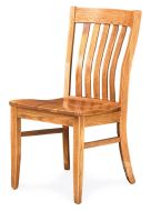 Amish Crafted Solid Rustic Hickory Wood High-Tech Side Chair in Caramel Cocoa