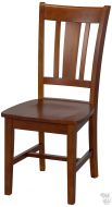 Solid Parawood Wood San Remo Side Chair in Espresso Finish