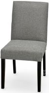 Solid Wood Enna Parsons Dining Side Chair in Grey Fabric
