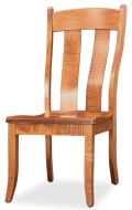 Amish Crafted Solid Tiger Maple Wood Fort Knox Side Chair in Caramel Cocoa Finish