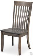 Amish Crafted Solid Rustic Hickory Wood Portland Side Chair in Antique Slate Finish