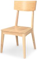 Custom Built Solid Brown Maple Wood Amish Crafted Rando Side Chair in Natural Finish