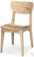 Amish Crafted Solid Red Leafy Maple Wood Side Chair in Latte Finish