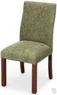 Amish Crafted Upholstered Vista Low Side Chair with Rustic Walnut Legs In Performance Fabric