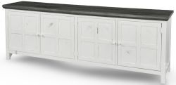 Solid Pine Wood Mesa 65" Console in Antique White