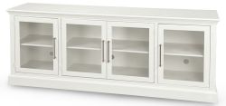American Made Maple Wood Byron 84" TV Console in White