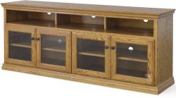 California Made Oak Wood Traditional 73" TV Media Console in Medium Finish