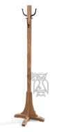 Amish Crafted Solid Oak Wood Hall Tree Hat Rack in Oatmeal Finish