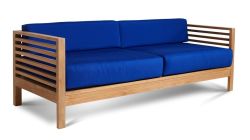 Solid Teak Wood Outdoor Deep Seating Summer Sofa with Sunbrella