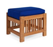 Solid Teak Wood Outdoor Deep Seating Summer Ottoman with Sunbrella