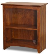 Solid Alder Wood Shaker Bookcase 24" x 29" in Vintage Cherry Finish