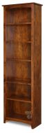 Solid Alder Wood Shaker Bookcase 24" x 84" in Vintage Cherry Finish