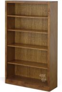 California Made Alder Wood Huntington 60" High Bookcase in Hazelnut Finish