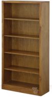 California Made Alder Wood Newport Bookcase in Hazelnut Finish  30"w x 60"h