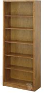 California Made Alder Wood Newport Bookcase in Hazelnut Finish 30"w x 72"h
