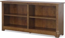 California Made Solid Knotty Cherry Deluxe Craftsman Bookcase in Summer Finish