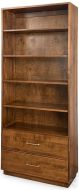 Amish Crafted Solid Maple Wood Modern Willow Glen Bookcase 36"w x 84"h With Drawers