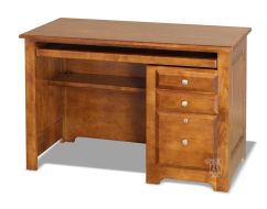 California Made Solid Maple Wood Classic Style Desk In Deer Creek Finish