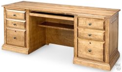 California Made Solid Maple Wood Classic 71" Wide Office Desk in Toffee finish