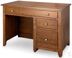 Amish Crafted Solid Sap Cherry Wood Modern Mission Style 44" Computer Desk in Windsor Finish