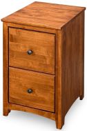 Solid Alder Wood Shaker 2 Drawer Modular File Cabinet in Antique Cherry Finish