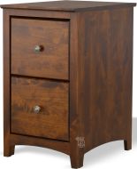 Solid Alder Wood Shaker 2 Drawer Modular File Cabinet in Vintage Cherry Finish