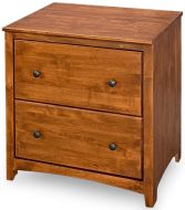 Solid Alder Wood Shaker 2 Drawer Lateral File Cabinet in Antique Cherry Finish
