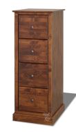 Solid Alder Wood Shaker 4 Drawer Executive File Cabinet in Vintage Cherry Finish