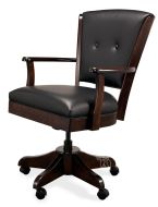 Amish Crafted Solid Maple Livonia Rolling Chair in Genuine Leather