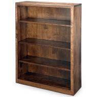 Amish Crafted Solid Maple Wood Edgewood Radius Bookcase 36"w x 48"h in Asbury Finish