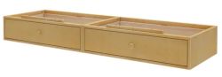 Solid Wood Framed Under Bed Storage Drawers in Natural Finish