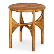 Solid Mango Wood Round Accent Table