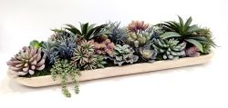 Grande Dough Bowl with Succulent Arrangement