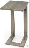 Amish Crafted Solid Maple Wood Wedge Sofa Mate End Table in Morel Grey Finish