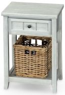 Glen Cove Side Table with Basket in Driftwood Finish