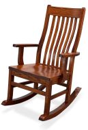 Amish Crafted Solid Oak Wood Urbandale II Rocking Chair in Michaels Finish