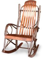 Amish Crafted Solid Hickory & Cherry Wood Bentwood Rocking Chair