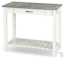 Amish Crafted Solid Ambrosia Maple Wood Cape Cod Sofa Hall Table in Bel-Air & White Finish