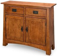 California Made Solid Cherry Wood Sierra Vista Arts Crafts Cabinet in Sweetwater Finish