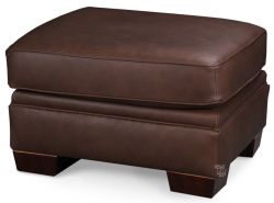 American Made Monroe Genuine Prime Leather Ottoman