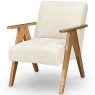 American Made Bayden Sawhorse Accent Chair in Honey Birch Finish
