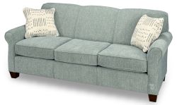 American Made Angie Sofa in Stellar Sterling Fabric With Upgrade Frame & Coil Kits