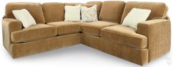 American Made Rouse Sofa Sectional in Ravina Camel Fabric